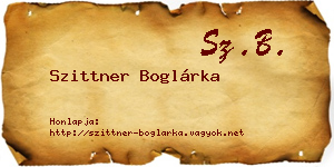 Szittner Boglárka névjegykártya