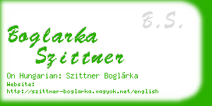 boglarka szittner business card